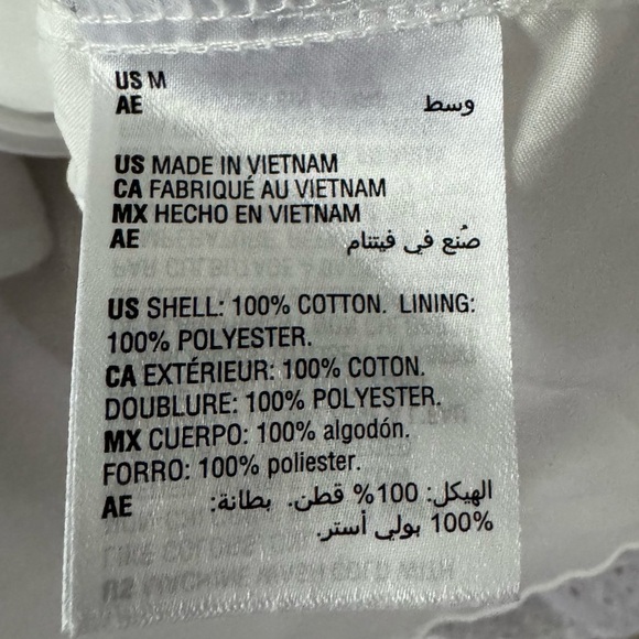 BAR III EYELET PEPLUM TANK TOP WITH SPAGHETTI STRAP TIES WHITE SIZE MEDIUM EUC - Picture 3 of 5